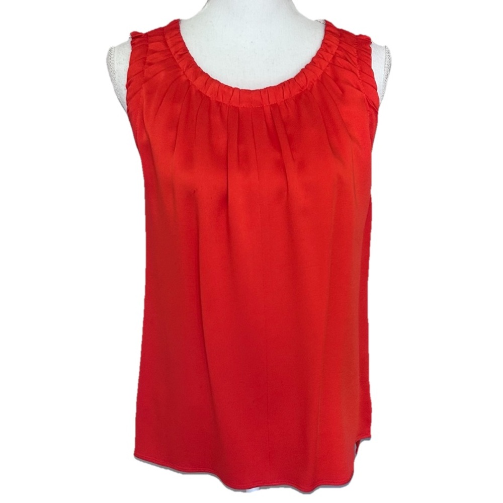 Hugo Boss Ivanica Blouse Size 8 Shirred Neckline Career Office Satin Designer